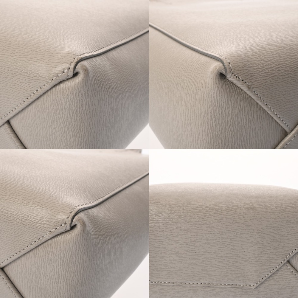 Celine Vertical Cabas Gray Leather Tote Bag - Picture 4 of 9